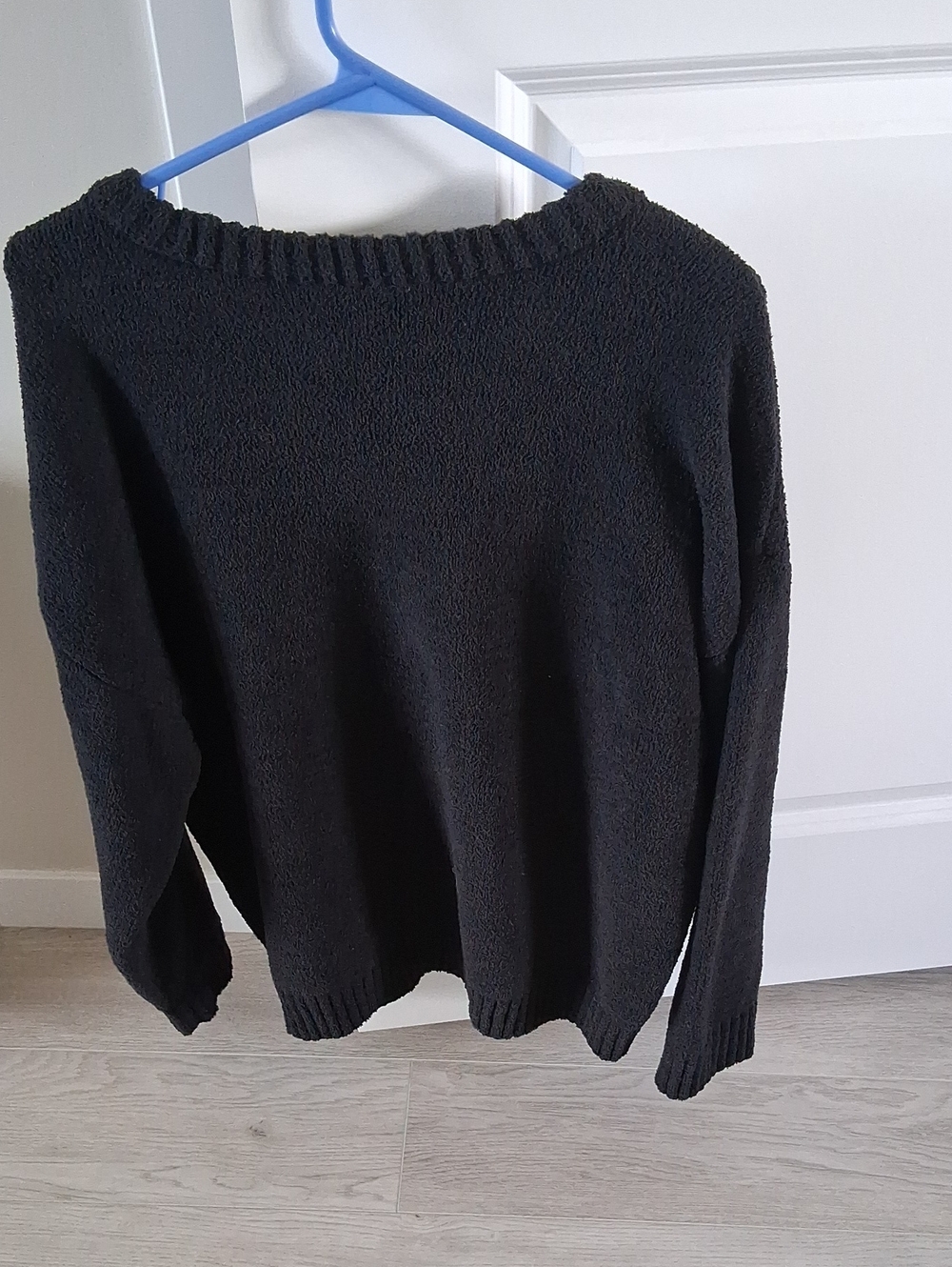 La Vie En Rose Black Crewneck Sweater with White Deer Motif - Picture 3 of 3